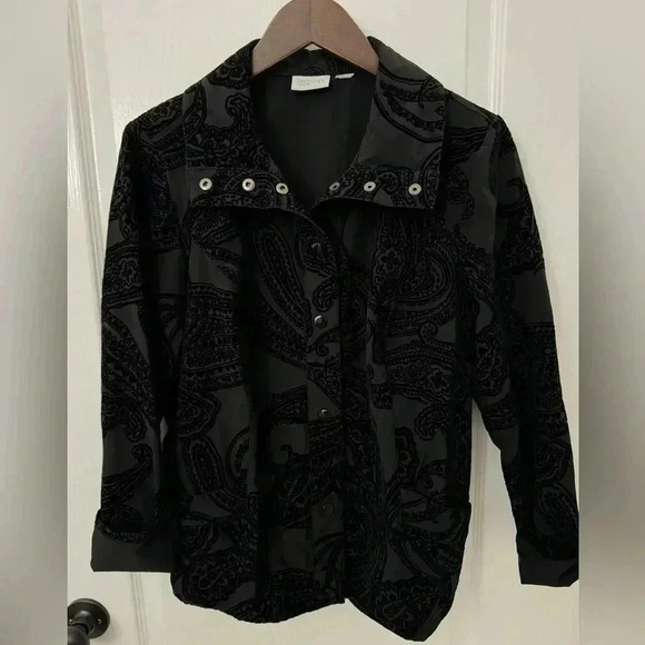 Chico’s Zenergy Velvet Detail Jacket S/M - Picture 3 of 8